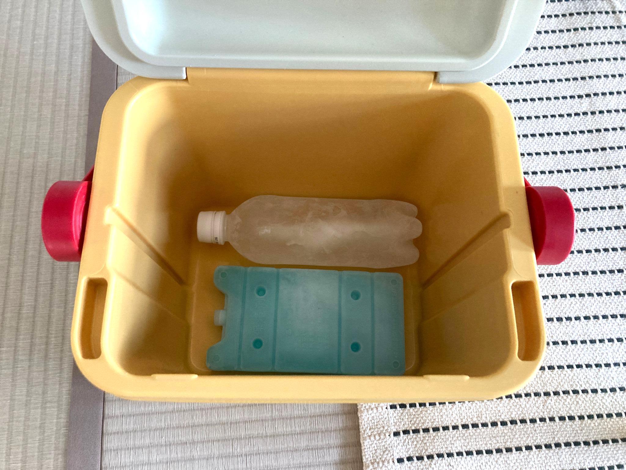 CHUMSキャンパークーラー9Lと保冷剤