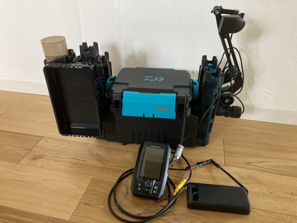 Garmin 4+ を使ってSUP釣りをしている場面の全体像イメージ