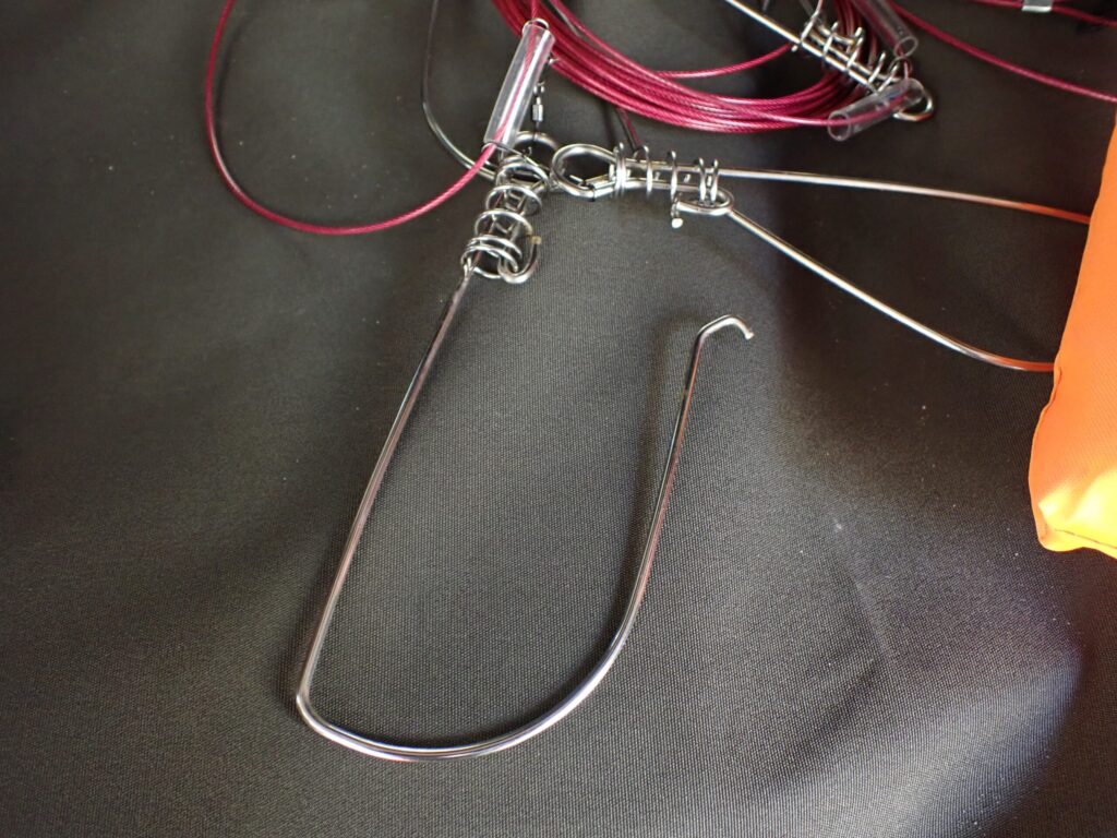 ストリンガーの鍵針部分のアップ写真