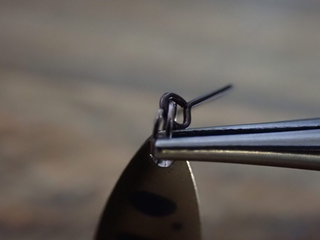 フック交換をしている様子