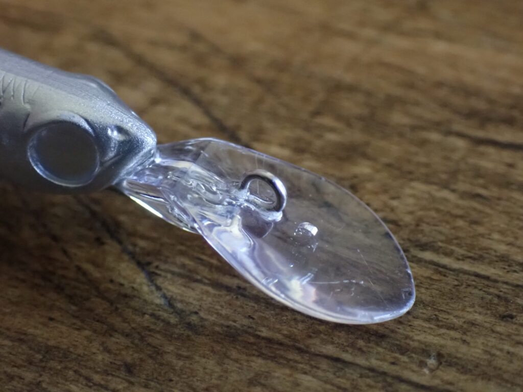 ミノーのアイを寄りで写している写真