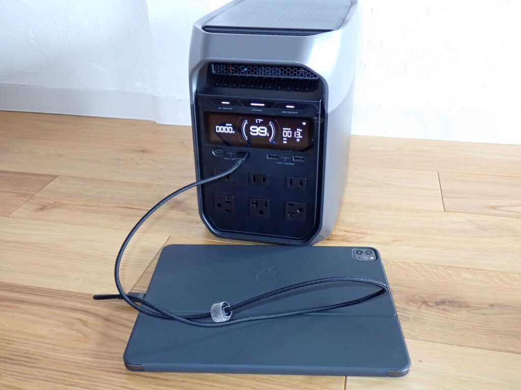 iPad充電時のW表示