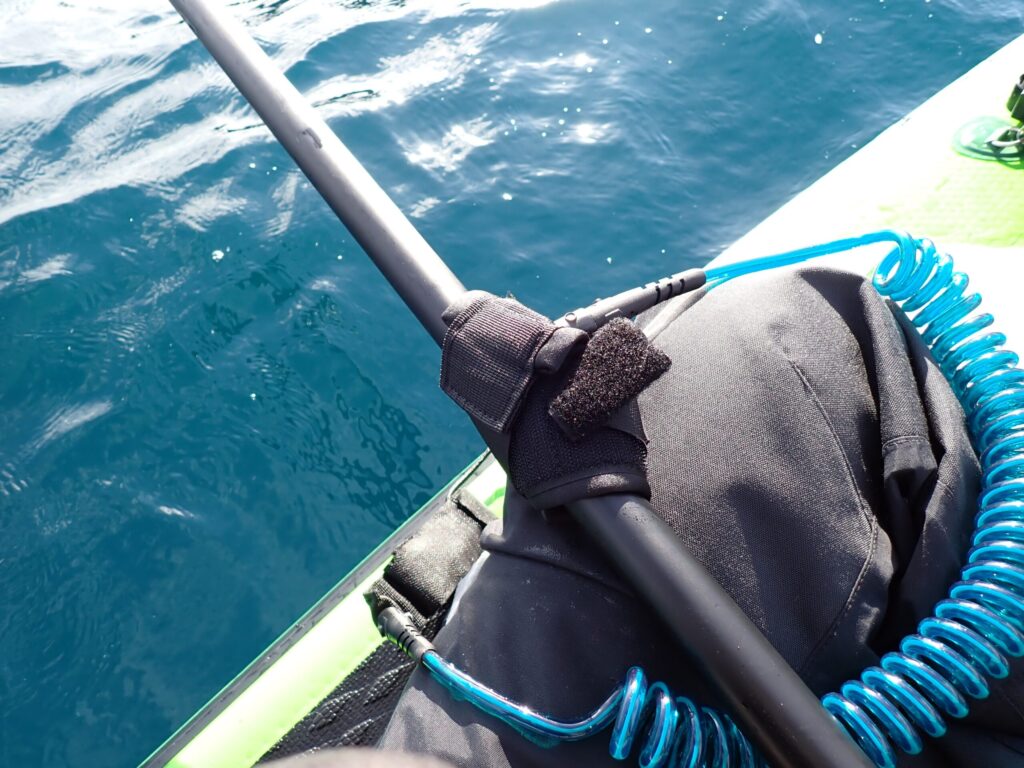 冬のSUP上に乗っている様子