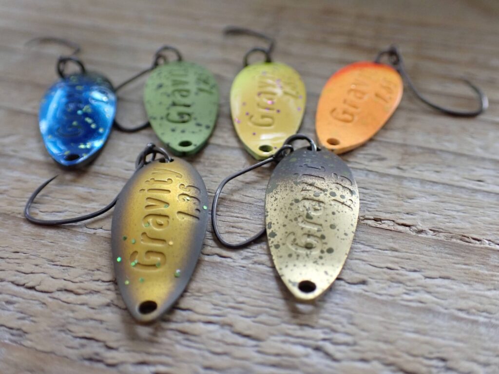 グラビティをカラー別で並べた様子