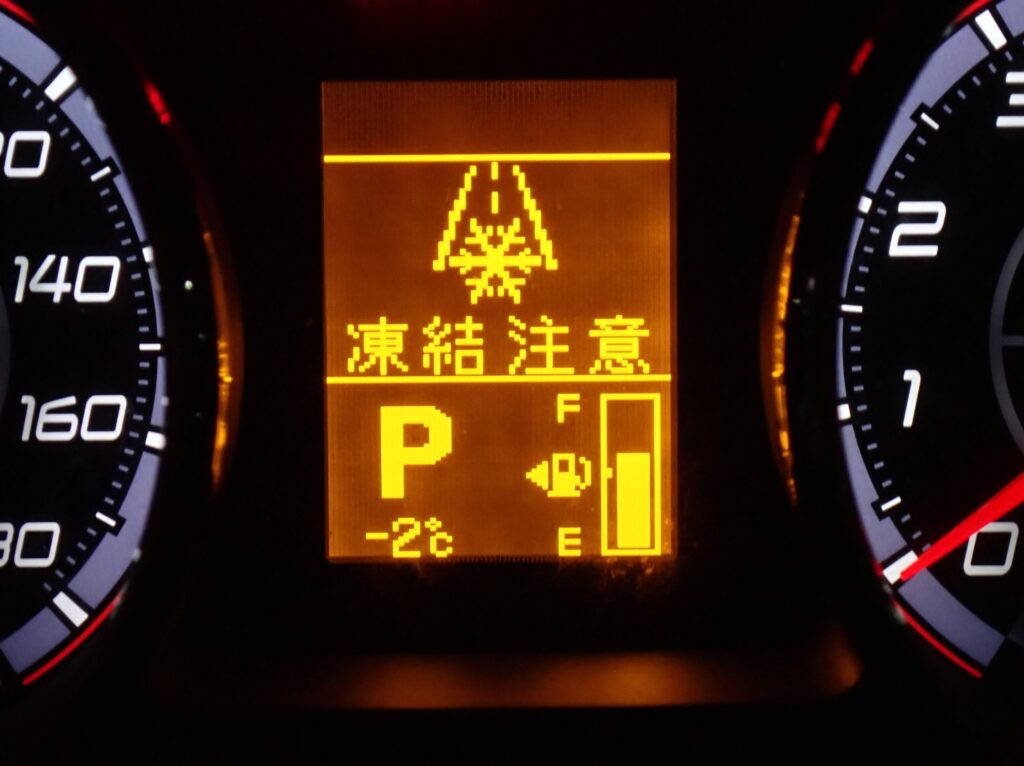 -2度のメーター表示