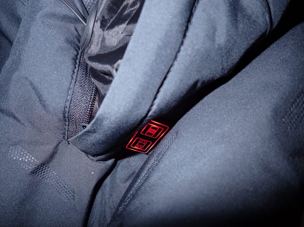 USB電気毛布の電源ONにした様子